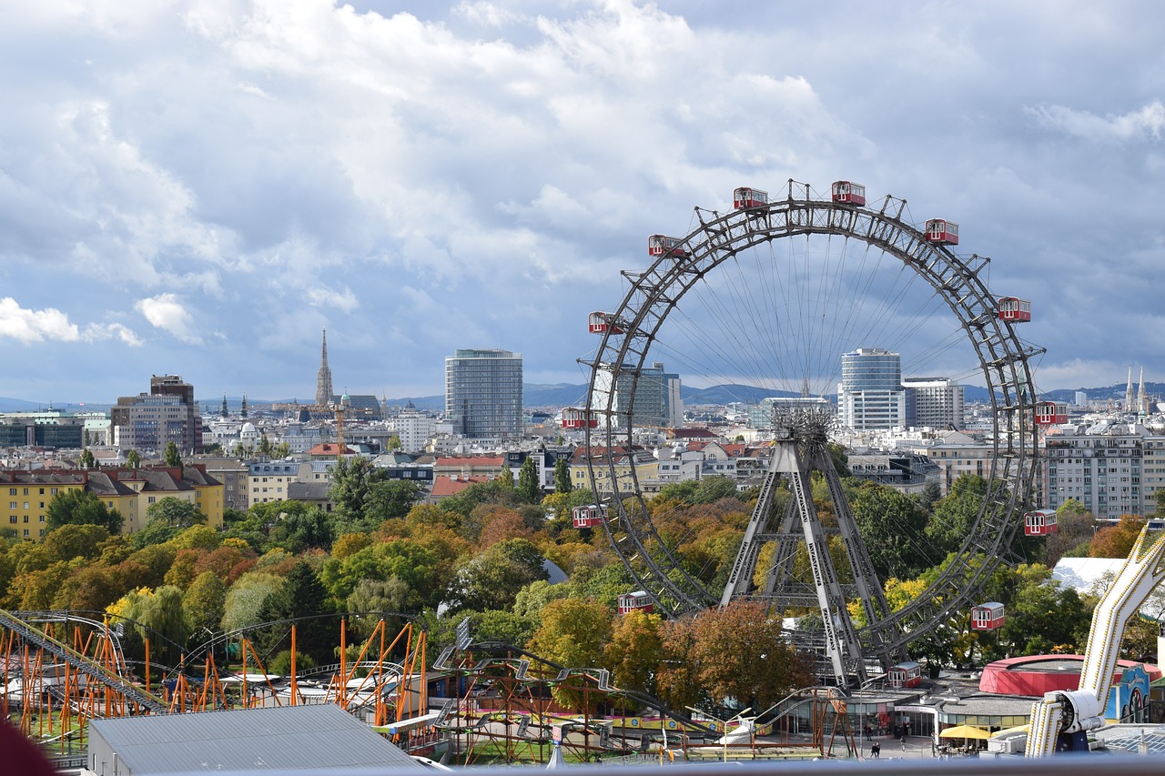 Vienna Prater and Riesenrad Ferris Wheel